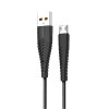 Кабель Denmen D19V Silicone Micro USB 2.4A 1M чорний