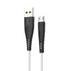 Кабель Denmen D19V Silicone Micro USB 2.4A 1M білий