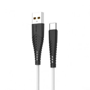 Кабель Denmen D19T Silicone USB Type-C 2.4A 1M білий