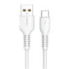 Кабель Denmen D42T Silicone USB Type-C 2.4A 1M білий