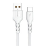 Кабель Denmen D42T Silicone USB Type-C 2.4A 1M білий