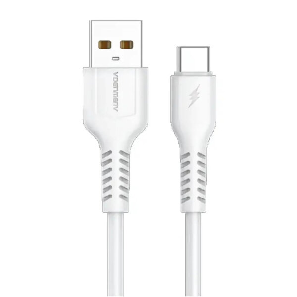 Кабель Denmen D42T Silicone USB Type-C 2.4A 1M білий