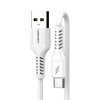 Кабель Denmen D42T Silicone USB Type-C 2.4A 1M білий