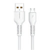 Кабель Denmen D42V Silicone Micro USB 2.4A 1M білий