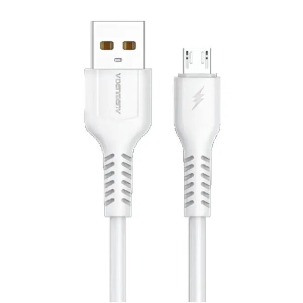 Кабель Denmen D42V Silicone Micro USB 2.4A 1M білий