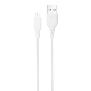 Кабель Denmen  D01V MicroUSB White 1м білий