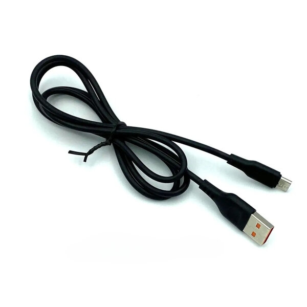 Кабель Denmen D01V Silicone  USB - Micro USB 2.4A 1M чорний