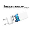 Мережевий зарядний пристрий DENMEN DC01 2.4A 1USB білий