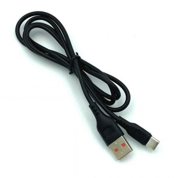 Кабель Denmen D01T Silicone USB Type-C 2.4A 1M  чорний