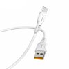 Кабель Denmen D06T Silicone USB Type-C 2.4A 1M Білий